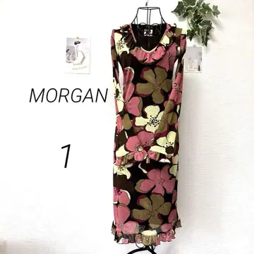 9248 MORGAN 모건 꽃무늬 프릴 롱 원피스