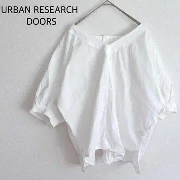 URBAN RESEARCH DOORS 반팔 셔츠 화이트 코튼 소재 F