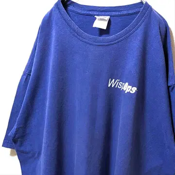 길단 WISPOPS 로고 티셔츠 블루 파랑 XL 구제 의류
