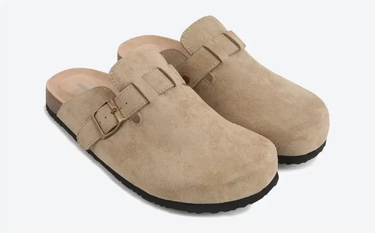 Shoopen Suede Clogs Beige 240