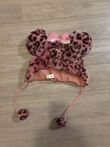 디즈니 미니 레오파드 무늬 모자