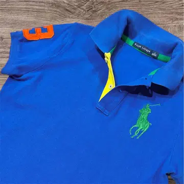 Ralph Lauren 파랑 피케 셔츠 3 자수