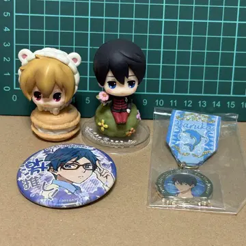 Free! 핀즈 캔뱃지 피규어 4종 세트