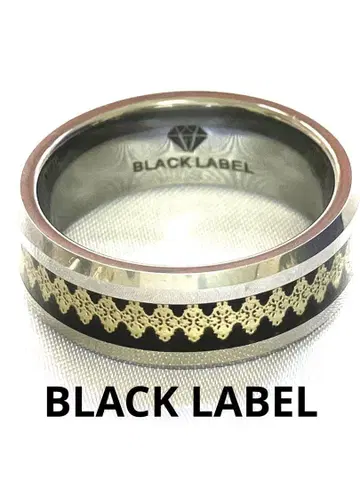 BLACK LABEL 반지 블랙 라벨 반지 남성용 21호