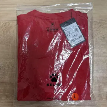 KELME 빨간색 반팔 셔츠 L 사이즈