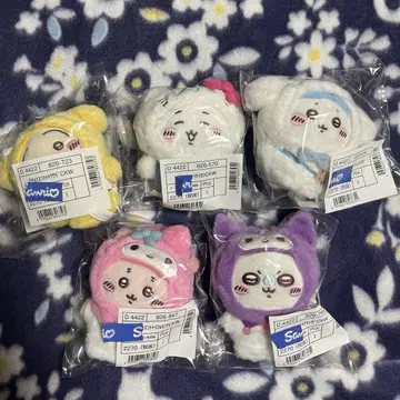 치이카와 산리오 마스코트 키링 5종 컴프 세트