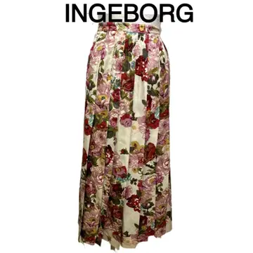 INGEBORG 플라워 프린트 롱 스커트