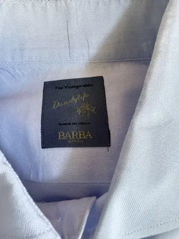 바르바 블루 셔츠 39 이탈리아제 빈티지