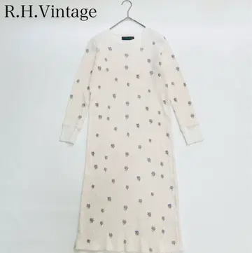 R.H.Vintage 론 헤르만 스미레 패턴 써멀 원피스 티셔츠