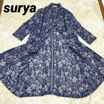 마라이카 surya 롱 가디건 메쉬 에스닉 동양인 꽃무늬