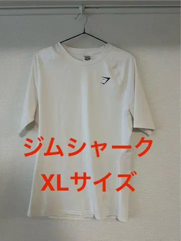 GYMSHARK 화이트 티셔츠 XL