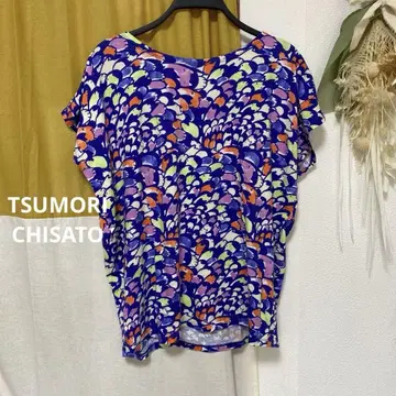 TSUMORI CHISATO 멀티 컬러 고양이 무늬 티셔츠