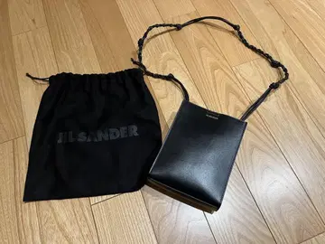 질샌더 블랙 가죽 숄더백