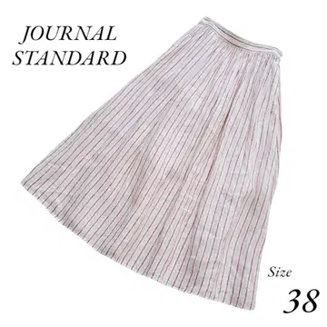 JOURNAL STANDARD 롱 스커트 스트라이프 린넨