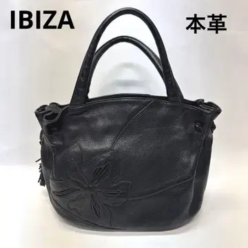 IBIZA 이비자 핸드백 천연 가죽 블랙 검정