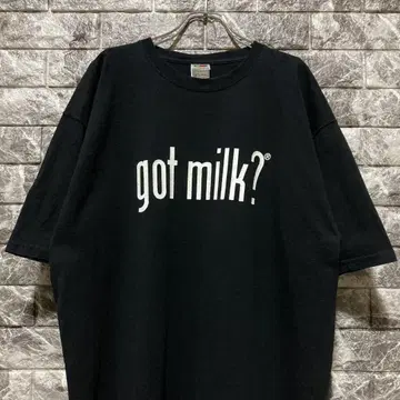 레어 got milk? 티셔츠 XL BLACK 블랙 고트 밀크 milk