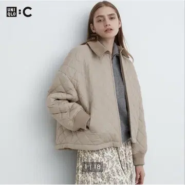 유니클로 C UNIQLO 퍼프 테크 블루종 웜 패딩 택 포함 새상품