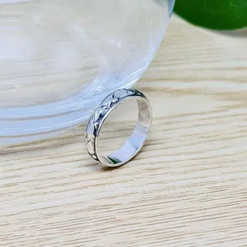 GEORG JENSEN 28 B 실버 반지 리프 925 13.5호