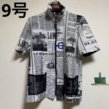 중고 새상품급 중고 이타리야 반팔 집업 블루종 '9호'