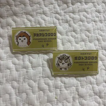 하이큐 아카아시 케이지 보쿠토 코타로 아크릴 명찰 클립 세트