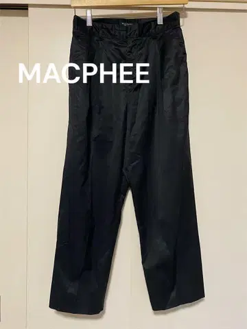 MACPHEE 맥피 슬랙스 턱 팬츠 스트레이트 블랙 36