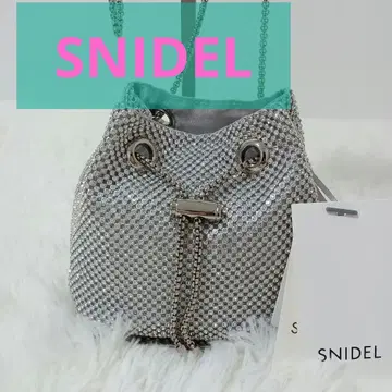 SNIDEL 스나이델 스톤 메쉬 미니 숄더 백 복조리 숄더 백