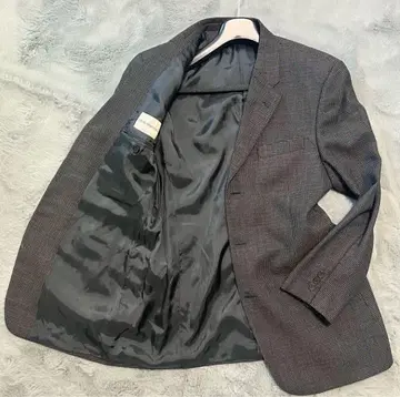 ARMANI 그레이 계열 체크 무늬 비즈니스 자켓