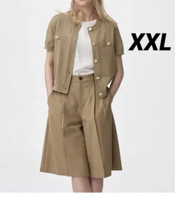 지유 메탈 버튼 가디건(반팔) 2XL