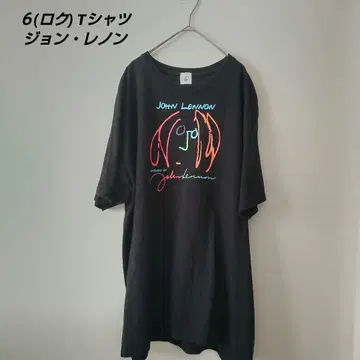 6 (로쿠) 뷰티 앤 유스 존 레논 티셔츠 XL 블랙