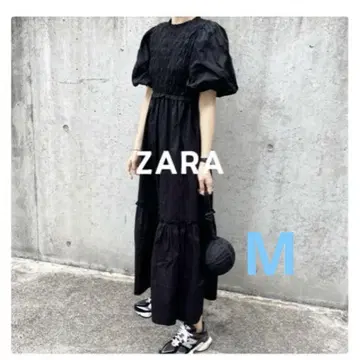 ZARA 자라 퍼프 슬리브 원피스 프릴 원피스