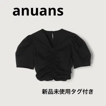 anuans 아누앙스 프론트 개더 숏 탑스 미사용 새상품