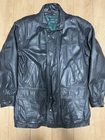 90년대 가죽 롱 자켓