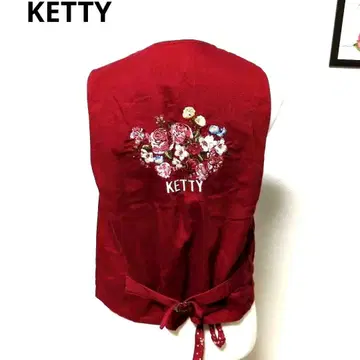 KETTY 버건디 도트 꽃무늬 뷔스티에