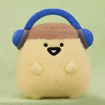 문구와 함께 헤드폰 봉제 인형 푸딩 씨