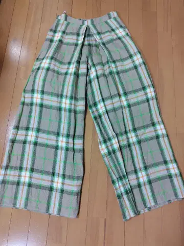 새상품급 오닐 오브 더블린 린넨 체크 와이드 팬츠