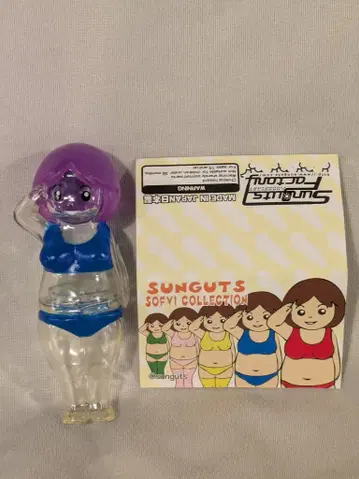 산가츠 본점 팥 클리어 성형/브라 팬츠 파랑/머리카락 보라색