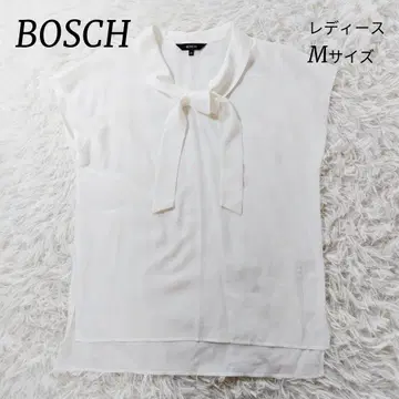 BOSCH 보쉬 리본 칼라 슬리브리스 블라우스
