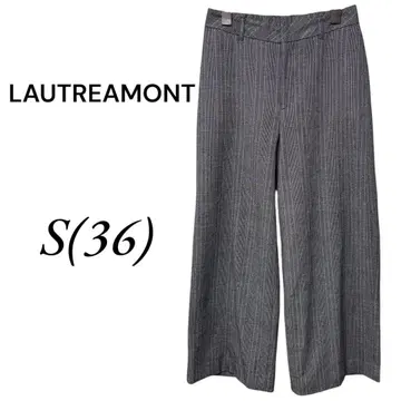 LAUTREAMONT 로트레아몽 와이드 팬츠 36 체크 그레이