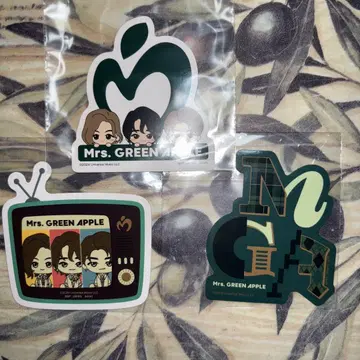 스마트폰이나 캐리어에! Mrs.GREENAPPLE 제일복권 스티커 3장