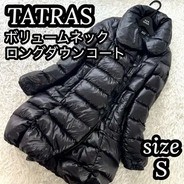 TATRAS 타트라스 여성용 볼륨 넥 롱 다운 코트 블랙