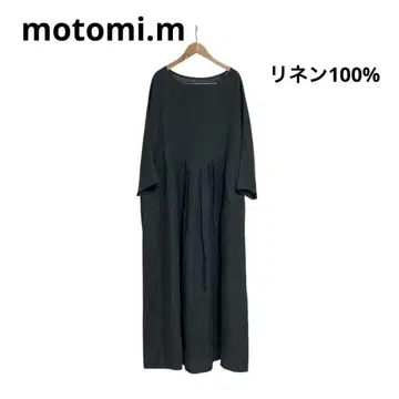 motomi.m 모토미 5부 소매 린넨 원피스 린넨 100%