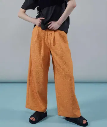maison special 자카드 팬츠 오렌지