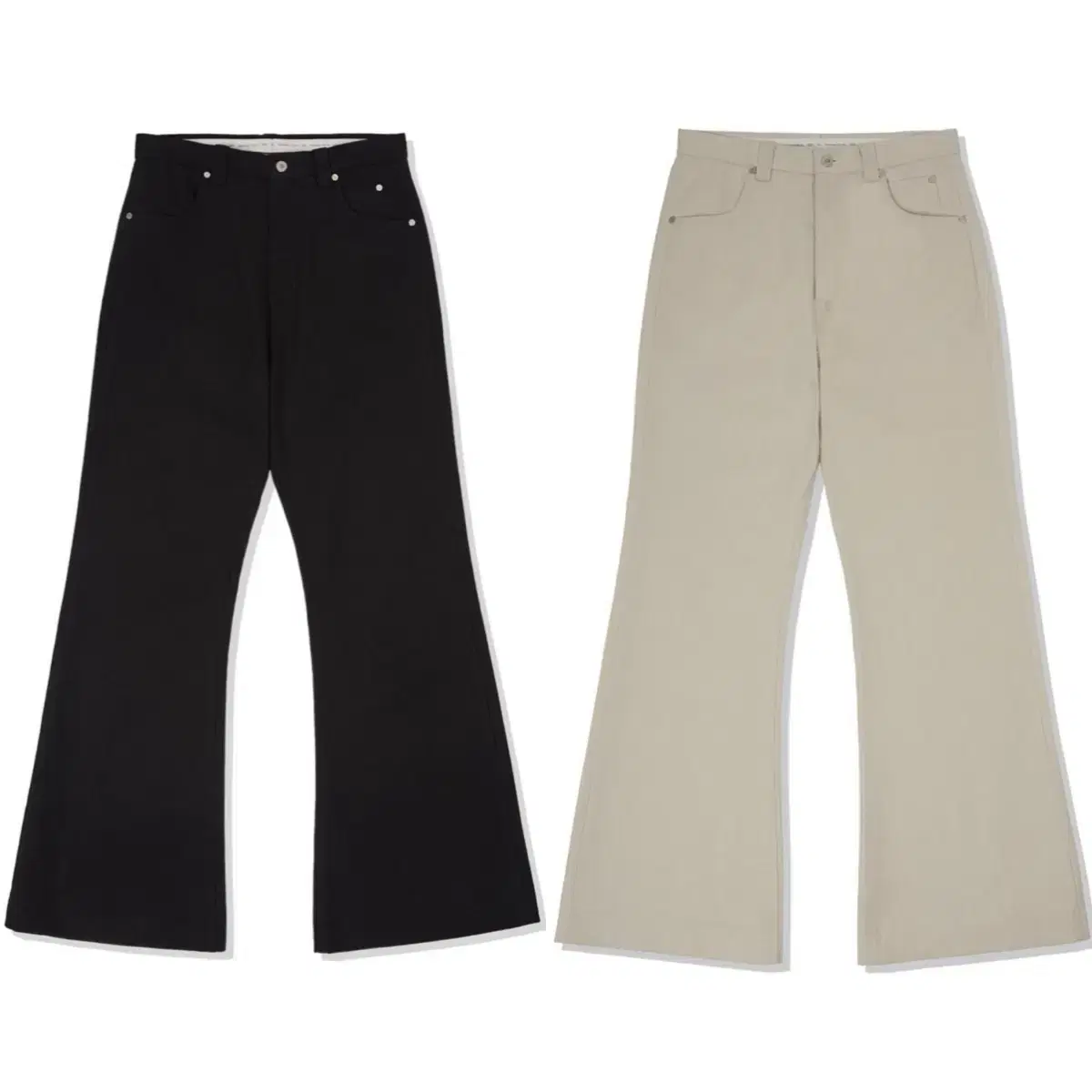 Stu Flare Cotton Pants, Size S