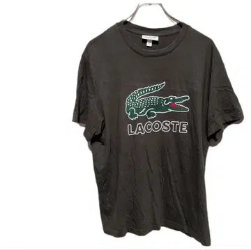 LACOSTE 다크 그린 반팔 티셔츠 L 구제 의류