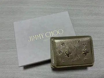 JIMMY CHOO 골드 별 모양 3단 폴더형 지갑 미니 지갑 반짝임