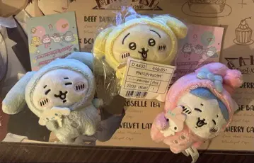 치이카와 산리오 마스코트 홀더 하치와레 토끼 폼폼푸딩 봉제 인형