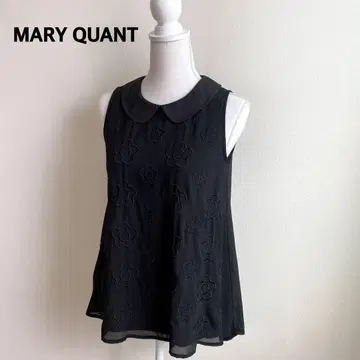 MARY QUANT(마리콴트) 슬리브리스 쉬폰 블라우스 자수