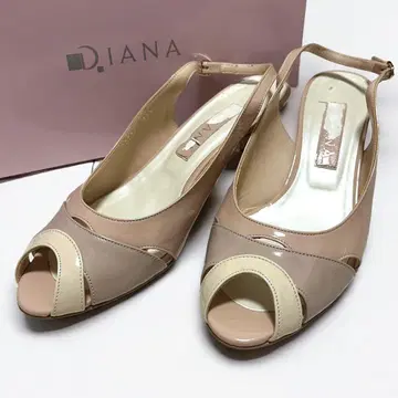 DIANA 다이애나 샌들 핑크 베이지 23.5cm 백 스트랩