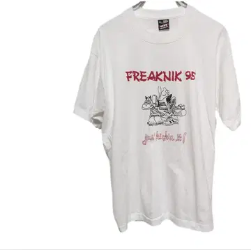 FREAKNIK 95' 반팔 티셔츠 L 구제 의류 빈티지 90년대 프린트