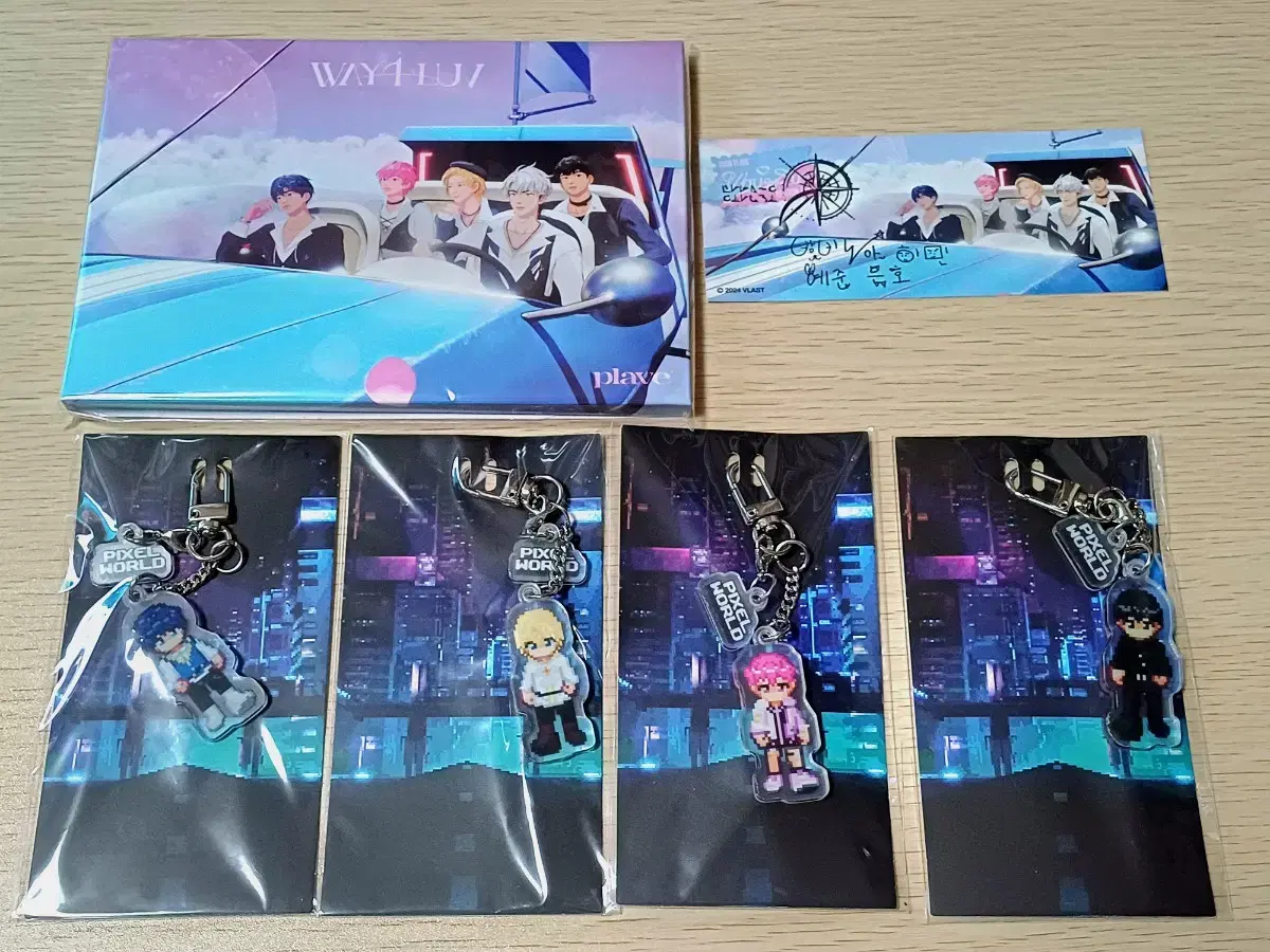PLAVE WAY4LUV Pop-up Postcard Book Pixel World Keyring Yejun Noah Bamby Hamin